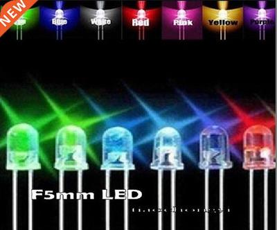 500pcs 3mm 5mm Red Yellow Green Blue White LED Assortment Ki