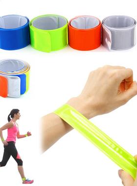 2Pcs Cycling Reflective Strips Tape Warning Wristband Outdoo