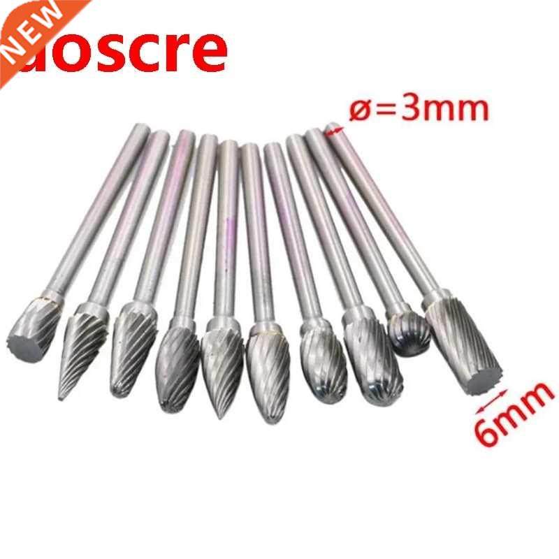 10Pcs *6mm Tungsten Carbide Milling Cutter Rotary Tool Burr