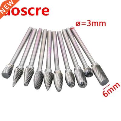 10Pcs *6mm Tungsten Carbide Milling Cutter Rotary Tool Burr