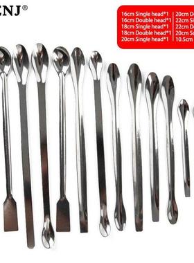 12pcs Stainless Steel Lab Spoon Spatula/Laboratory Sampling