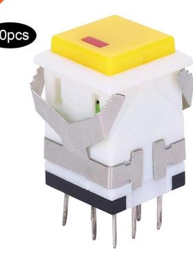 50Pcs Button Switch with Automatic Instantaneous Reset Yello