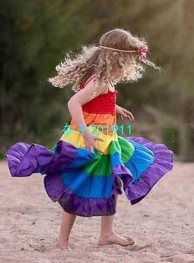 Newborn Kids Baby irls Rainbow Paeant Party Party Weddin