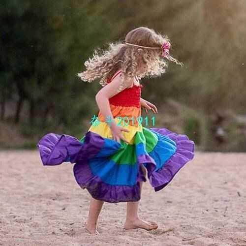 Newborn Kids Baby irls Rainbow Paeant Party Party Weddin