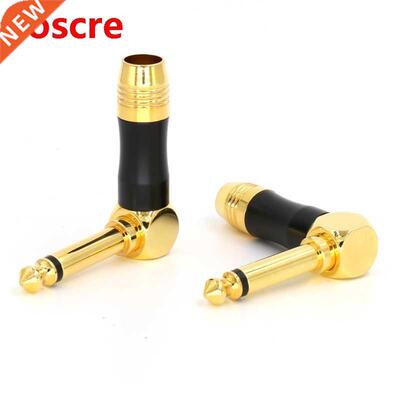 4pcs two poles 6.35mm 90 Degree right angle male phone jack