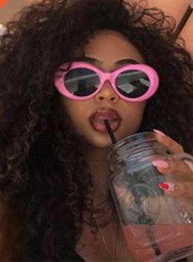 Vintage Designer Small Frame Oval Sunglasses Ladies Plastic