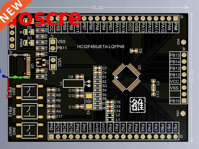 HC32F460JETA-LQFP48 Development evaluaton board M4 512k fla
