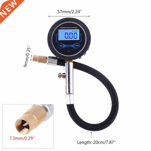 Digital Tire Air Pressure Gauge 200Psi with Adapter Kit for