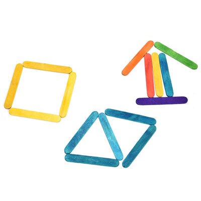 50pcs/lot Wood Popsicle Sticks Kids Hand Crafts Lollipop Ice