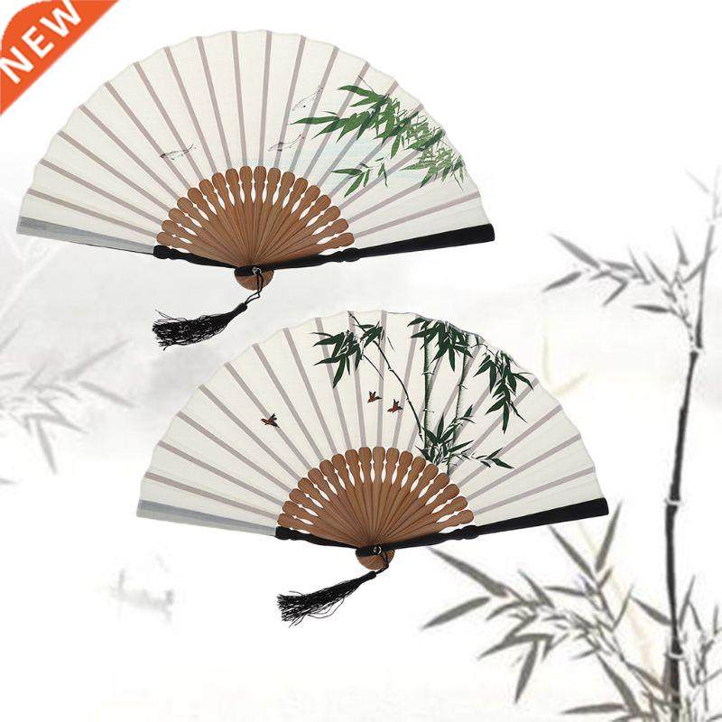 Summer Vintage Bamboo Folding Hand Held Fan Chinese Dance We