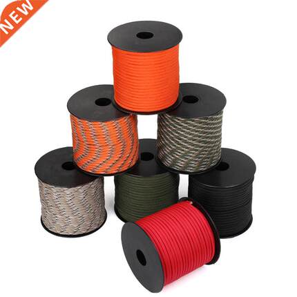 550 Military 50M/100M 7-Core Paracord Rope 4mm Outdoor Polye