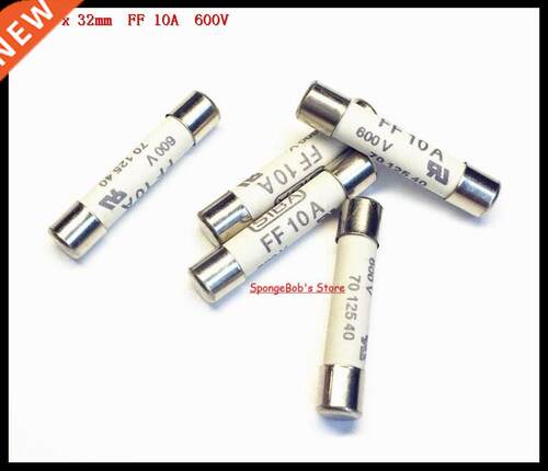 2pcs/Lot 6.3 x 32mm FF 10A 600V SIBA Ceramics Fuse Miniature