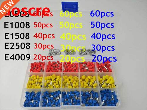 600Pcs / BOX Insulated Cord End Terminal Bootlace Cooper Fe