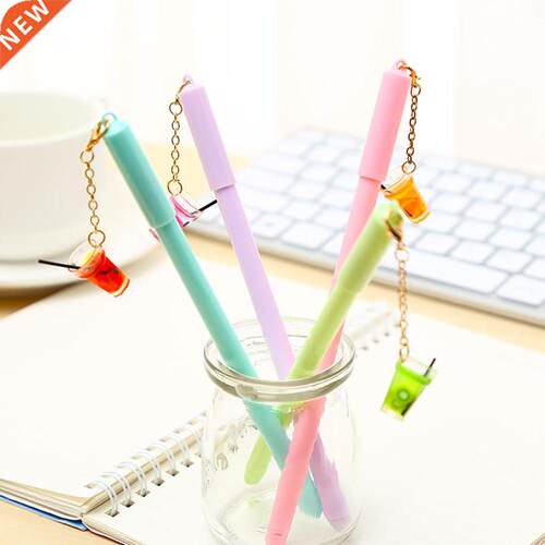 Pretty Cool Kawaii Fruit Juice Pendant Gel Pen Blue Cute St