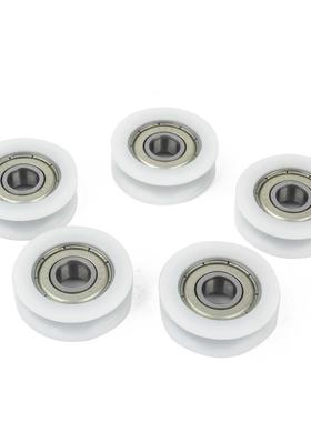 5pcs Nylon U Groove Ball Bearing Embedded 608 Guide Bearings