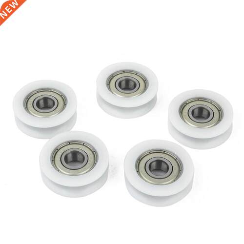 5pcs Nylon U Groove Ball Bearing Embedded 608 Guide Bearings