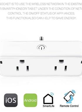 Smart Plug Dual Wifi Plugs 2 in 1 Extenders Socket Works wit