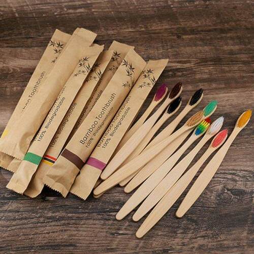 Bamboo Dog Toothbrush Eco Friendly Wooden Cat Kitty Tooth Br