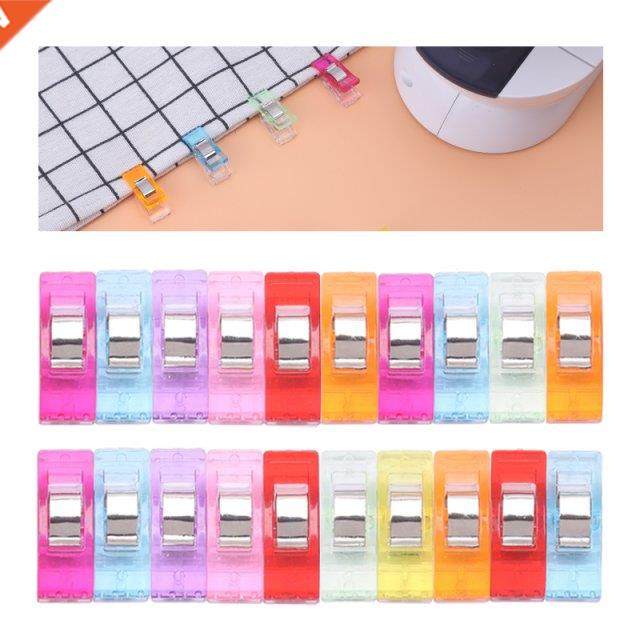20pcs Sewing Clips Multicolor Plastic Clips Fabric Clamps Pa
