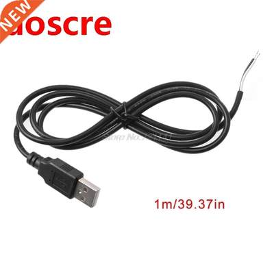 5V USB 2.0 Male Jack 2 Pin 2 Wire Power Charge Cable Cord Co