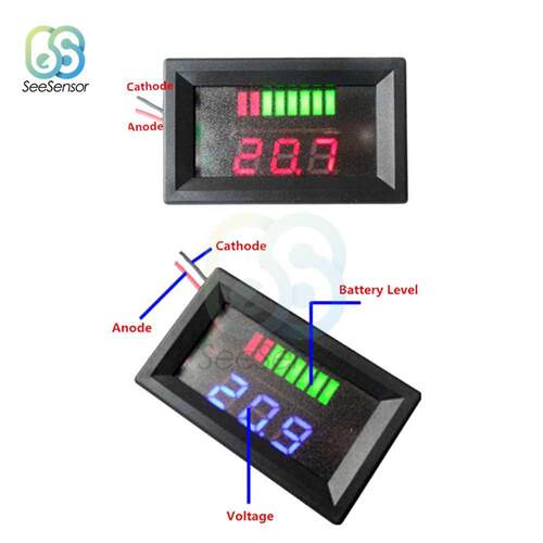 6V 12V 24V 6V 48V ACID Lead Battery Charge Level Indicator