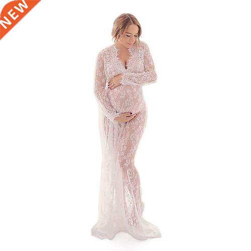 V-ne Lace Pregnancy Dresses Fancy Shooting Photo Pregnant