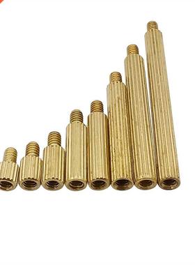 50Pcs/lot M2 Round Male Female Thread Brass Round Standoff S