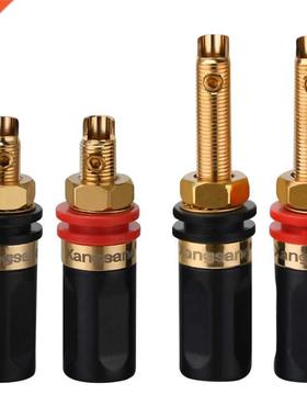 4Pcs Pure Copper Speaker Binding Post Amplifier Decoding Gol