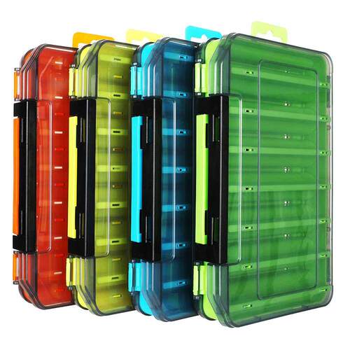 Double Sided Fishing Box 12 Compartments Waterproof Bait Lur