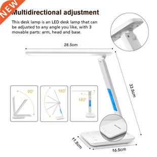 10W QI Wireless Charging LED Desk Lamp With Calendar Tempera