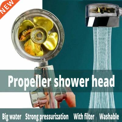 Booster Shower Head Propeller Rainful Shower Bathroom Access