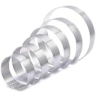 Tart Rings Heat Pack Resist Steel Perforated Stainless Set