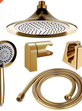 Solid Copper Gold Plated three functions Handheld Shower Lux