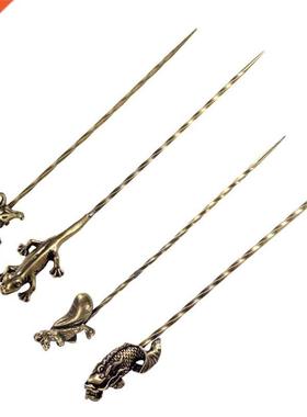 Retro Copper Bronze Cigar Draw Tool Portable Dredge Drilled