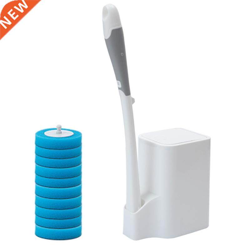 Bathroom Toilet Brush with Base Wall-mounted Disposable Repl