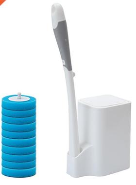 Bathroom Toilet Brush with Base Wall-mounted Disposable Repl