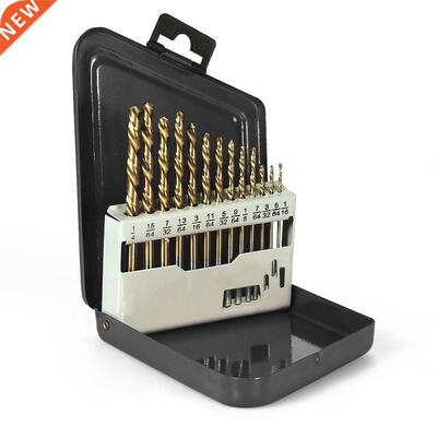 13pcs Left Handed Drill Bit Set M2 HSS with Titanium Nitride