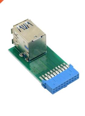 1pcs Double-decker Tpye USB .0 Hub 19pin USB .0 header to