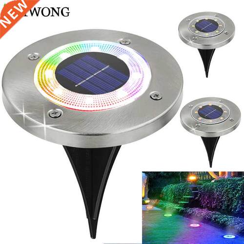 8 LED Outdoor Solar Garden Lights Waterproof In-Ground Light