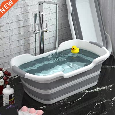 Silicone Foldable Baby Bathtub Non-Slip Foot Bath Bucket Fol