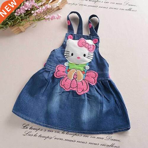 NYSRFZ Ship Brand Girls Summer Denim Dress Classical Svel