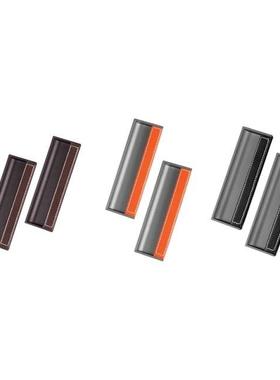 2PCS Aluminum Embedded Door Handle Cabinet PU Leather Handle