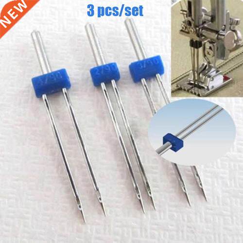 3Pcs Needle Size 2.0/90 3.0/90 4.0/90 Double Twin Sewing Mac