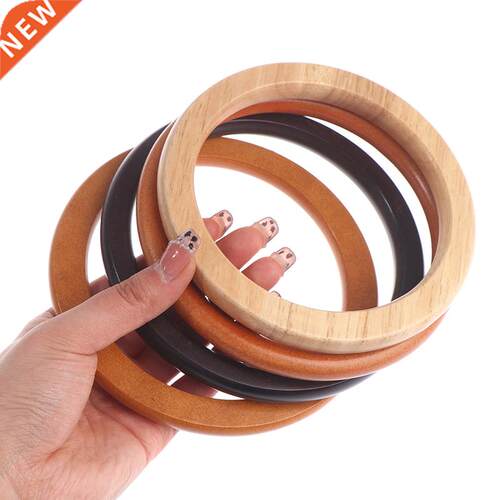 Round Wooden Handle For Handmade Handbag  Tote Purse Fram