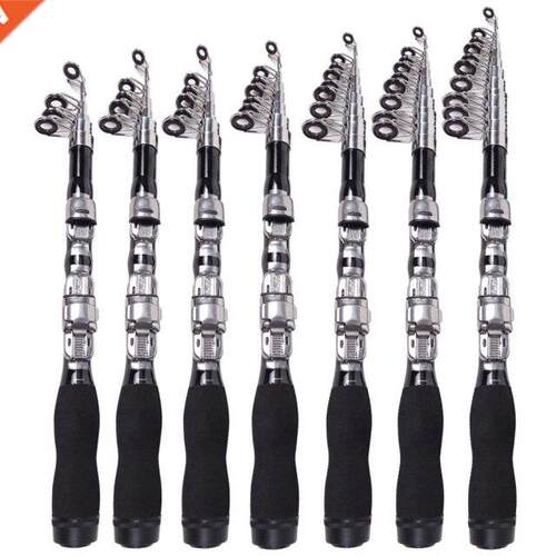 Portable Rock Fishing Rod Ultrashort Telescopic Carbon Spinn