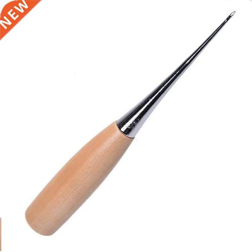 Poin?on de cuir Portable manche en bois | Outil de couture p
