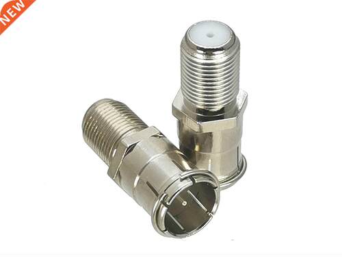 1Pcs F TV Male Plug to F TV Female Jack Slide-on Push-on RF