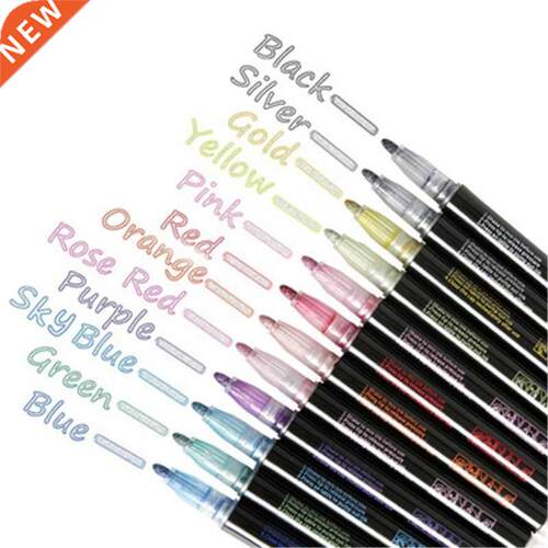 12 Colors  Album Scrapbooking Marker Pen Metallic Marker