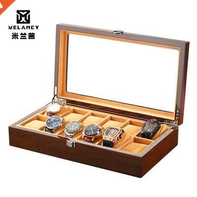 luxury wood watch packing box piano lacquer displaying stai