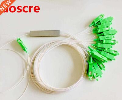 10pcs/Lot FTTH PLC Splitter 1X16 SC/APC SM 0.9mm G657A1 1m P